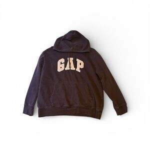 GAP Brown Pullover Hoodie with Cream Logo